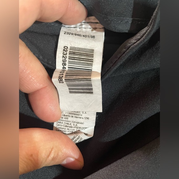 Zara dark grey flare pant. Size euro 38. Measurements provided - Picture 3 of 7